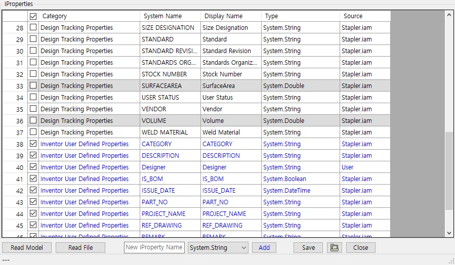 Configure iProperties screenshot