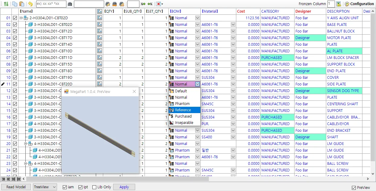 Unified iProperty Editor screenshot